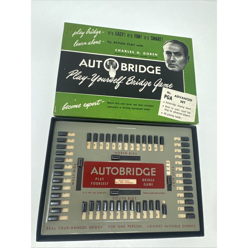 VTG Complete 1959 Autobridge Auto Play Yourself Bridge Game PGA Advanced Set